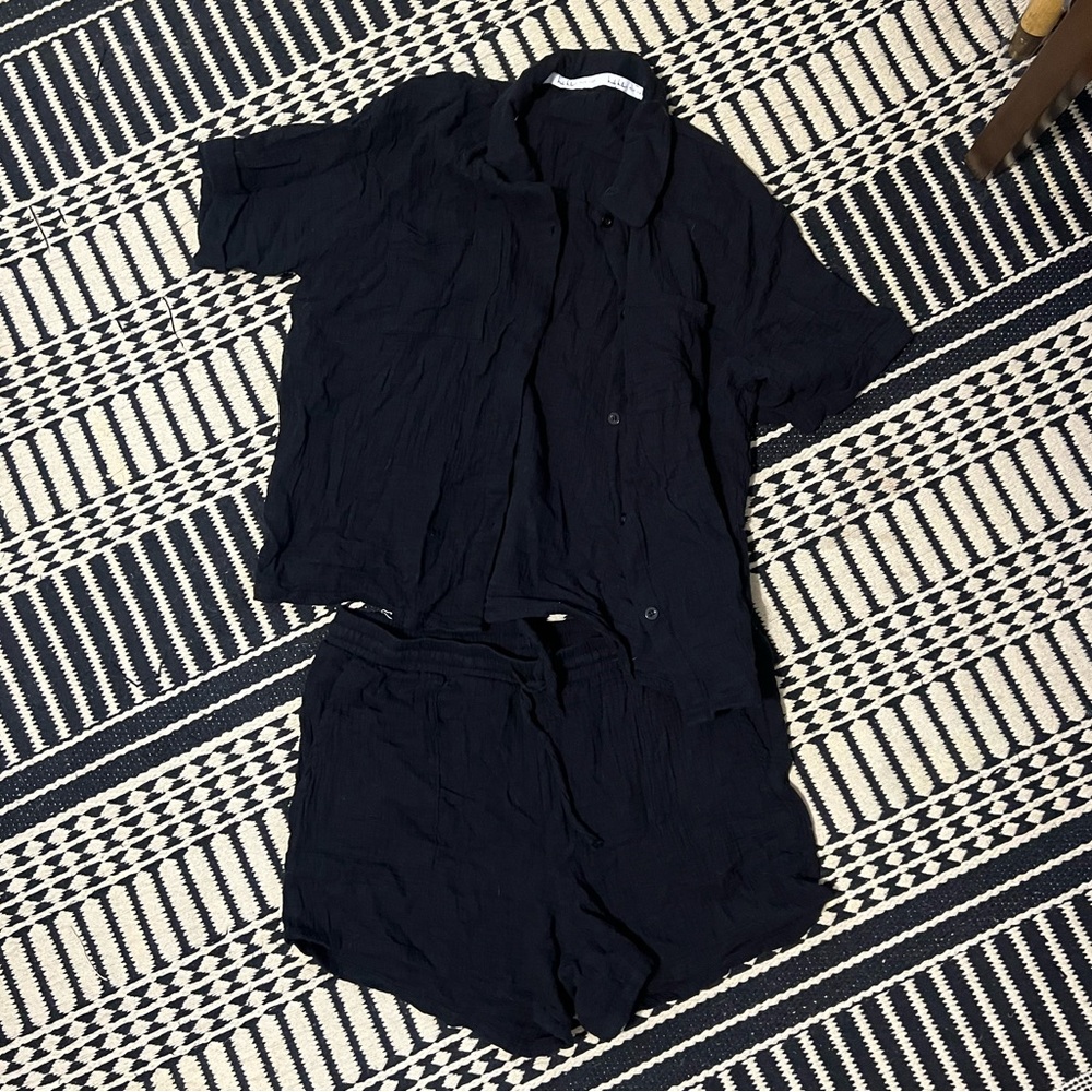 Nicole Miller Black Two-Piece Set